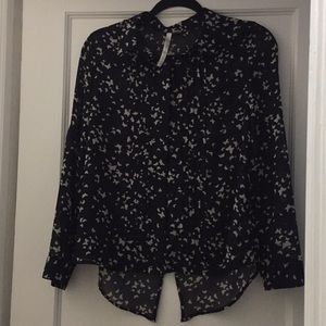 XS Chiffon Button Down Shirt